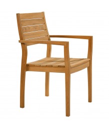 Barlow Tyrie - Horizon Dining Armchair with Teak Seat & Back
